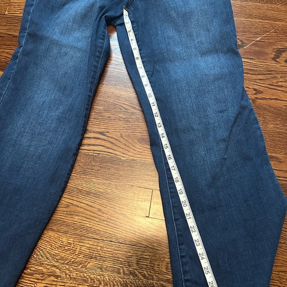 Women’s Lauren Conrad Dark Blue Wide Leg Jeans with Raw Hem size 14 - Picture 2 of 5